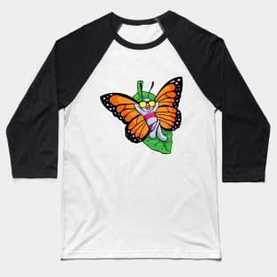 Butterfly at Sunbathing with Sunglasses Baseball T-Shirt